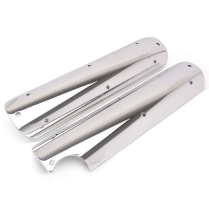 LS Chevy Billet Smooth Coil Covers w/Cut Out - Clear Coated