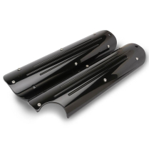 LS Chevy Ball Milled w/Cut Out Coil Covers - Black Anodized
