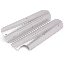 LS Chevy Ball Milled w/Cut Out Coil Covers - Clear Anodized