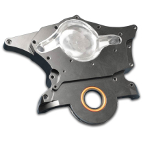 SB Ford Billet Timing Cover - Matte Black
