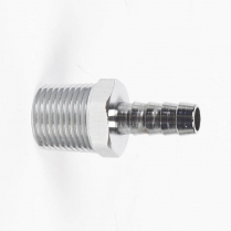 Brass Straight Fitting 1/2" NPT for 3/8" Hose - Chrome