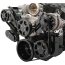 LS Chevy S-Drive 8-Rib Serp Kit with Billet Res - Black Anod