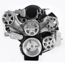 LS Chevy S-Drive 8-Rib Serp Kit with Billet Res - Machined