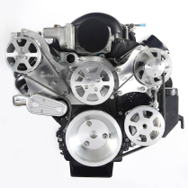 LS Chevy S-Drive 8-Rib Serp Kit with Plastic Res - Machined