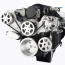 LS Chevy S-Drive 8-Rib Serp Kit with Plastic Res - Machined