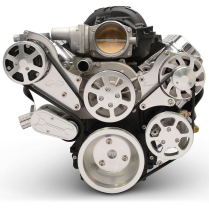 LS Chevy S-Drive 8-Rib Serp Kit for Remote Res - Clear Anod