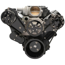 LS Chevy S-Drive 8-Rib Serp Kit wo Power Steer - Gloss Black