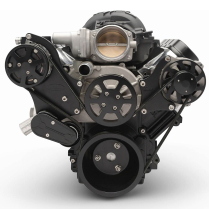 LS Chevy S-Drive 8-Rib Serp Kit w/o Power Steer - Matte Back