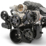 LS Chevy S-Drive 8-Rib Serp Kit wo AC w/Billet Res Gloss Blk