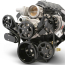LS Chevy S-Drive 8-Rib Serp Kit wo AC Remote Res- Black Anod