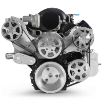 LS Chevy S-Drive Serp Pulley Kit w/Billet P/S Res - Machined