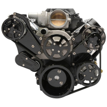 LS Chevy S-Drive Serp Kit for Remote Res P/S - Gloss Black