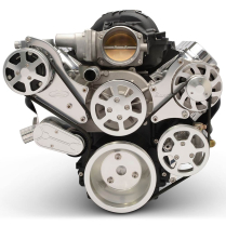 LS Chevy S-Drive Serp Kit for Remote Res P/S - Clear Anod