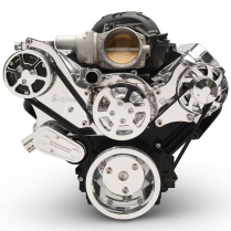LS Chevy S-Drive Serp Kit no Power Steering - Clear Coated