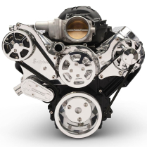 LS Chevy S-Drive Serp Kit no Power Steering - Polished