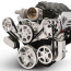 LS Chevy S-Drive Serp Kit wo AC w/Billet P/S Res - Clr Coat