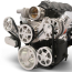 LS Chevy S-Drive Serp Kit w/o A/C w/Plast P/S Res - Clr Anod