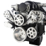 LS Chevy S-Drive Serp Kit w/o A/C w/Plastic P/S Res - Machin