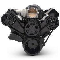 LS Chevy S-Drive 8-Rib Serp Kit w/o Power Steer - Black Anod