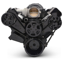 LS Chevy S-Drive 8-Rib Serp Kit w/o Power Steer - Gloss Blk