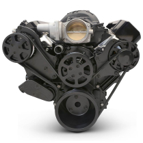 LS Chevy S-Drive 8-Rib Serp Kit w/o Power Steer - Matte Blk