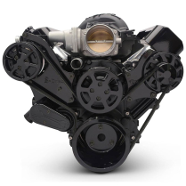 LS Chevy S-Drive Serp Kit w/o Power Steering - Black Anod