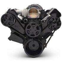 LS Chevy S-Drive Serp Kit w/o Power Steering - Gloss Black