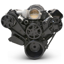 LS Chevy S-Drive Serp Kit w/o Power Steering - Matte Black