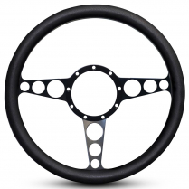 1/2 Wrap Racer 13.5" Steering Wheel - Matte Blk Black Grip