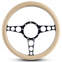 1/2 Wrap Racer 13.5" Steering Wheel - Matte Black Tan Grip