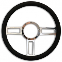 1/2 Wrap Launch 13.5" Steering Wheel - Black Grip Hilighted