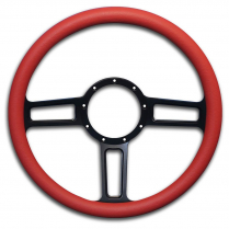 1/2 Wrap Launch 13.5" Steering Wheel - Red Grip Matte Blk