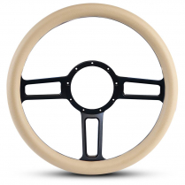 1/2 Wrap Launch 13.5" Steering Wheel - Tan Grip Matte Blk
