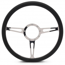 1/2 Wrap Classic 13.5" Steering Wheel - Black Grip Polished