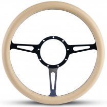 1/2 Wrap Classic 13.5" Steering Wheel - Tan Grip Matte Black