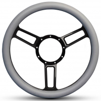 1/2 Wrap Launch Sym 13.5" Steering Wheel - Gray Grip Black