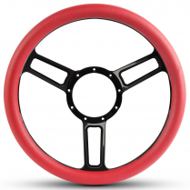 1/2 Wrap Launch Sym 13.5" Steering Wheel - Red Grip Gl Blk
