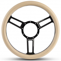 1/2 Wrap Launch Sym 13.5" Steering Wheel - Tan Grip Gl Blk