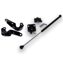 1970-81 Camaro Billet Trunk Hinges with Strut - Black Anod