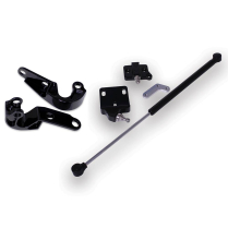 1970-81 Camaro Billet Trunk Hinges with Strut - Gloss Black