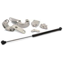 1970-81 Camaro Billet Trunk Hinges with Strut - Clear Anod