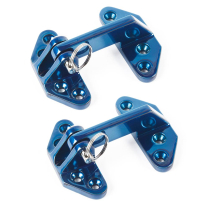 Universal Stainless Long Reach Hatch Hinges - Gloss Blue