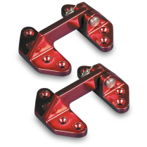 Universal Stainless Long Reach Hatch Hinges - Gloss Red