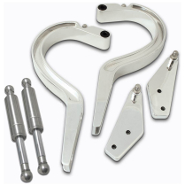 1966-67 Nova Billet Trunk Hinges - Clear Coat