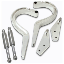 1966-67 Nova Billet Trunk Hinges - Polished