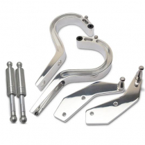 1964-65 Chevelle & Malibu Billet Trunk Hinges - Clear Anod