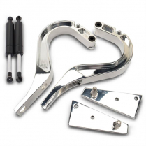 1966-67 Chevelle & Malibu Billet Trunk Hinges - Clear Anod