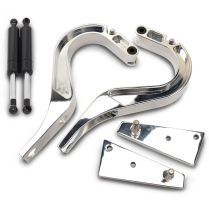 1966-67 Chevelle & Malibu Billet Trunk Hinges - Clear Coat