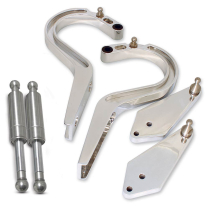 1963-65 Nova Billet Trunk Hinges - Clear Coat