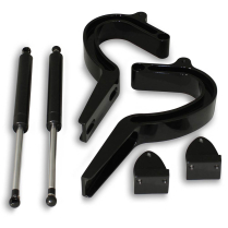 1955-57 Bel Air Post Trunk Hinges - Black Anodized
